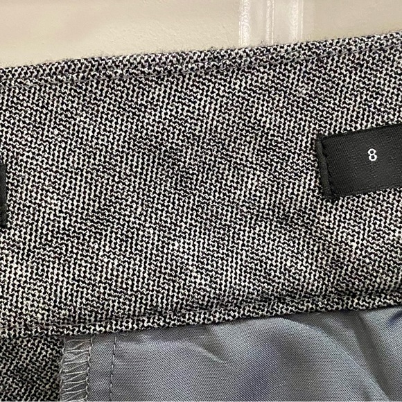 LOFT slim style pants in Black/white crosshatch pattern. Size-8 - Picture 3 of 4